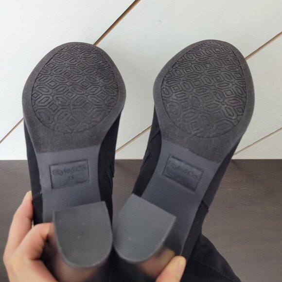 NEW Style & Co Addyy Womens 8.5 High Boots Wide Calf Textile Upper Man Made 5CT - Picture 9 of 10